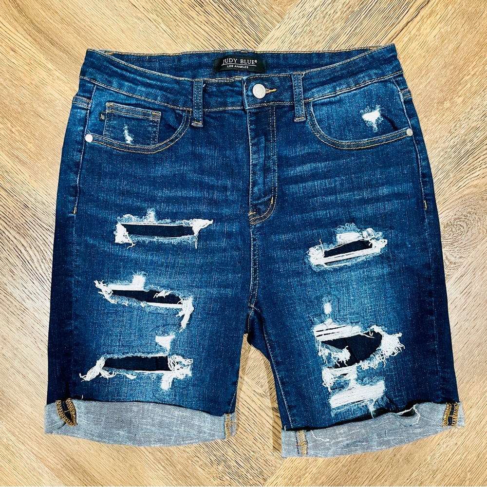 Judy Blue Distressed Denim Shorts